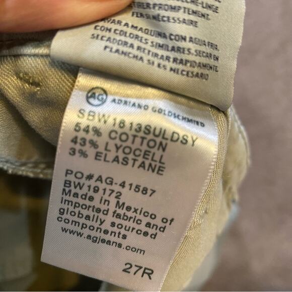 AG-Adriano Goldschmied Khaki Caden Trouser Pant Sz 27 - Picture 9 of 15